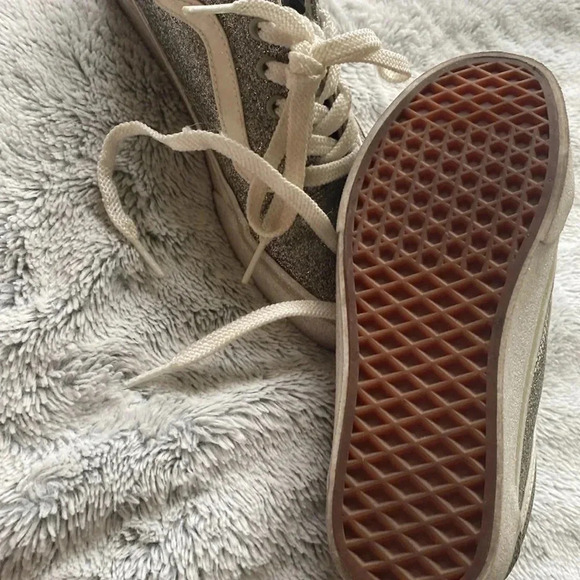 womens 6.5 silver glitter vans old skool - Picture 4 of 5